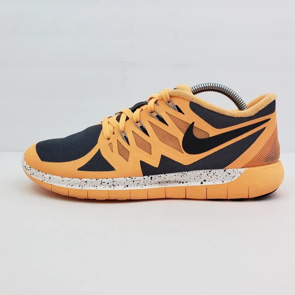 Nike ID Free 5.0 Womens Size 8 Orange Gray Running Sneaker Shoes_3